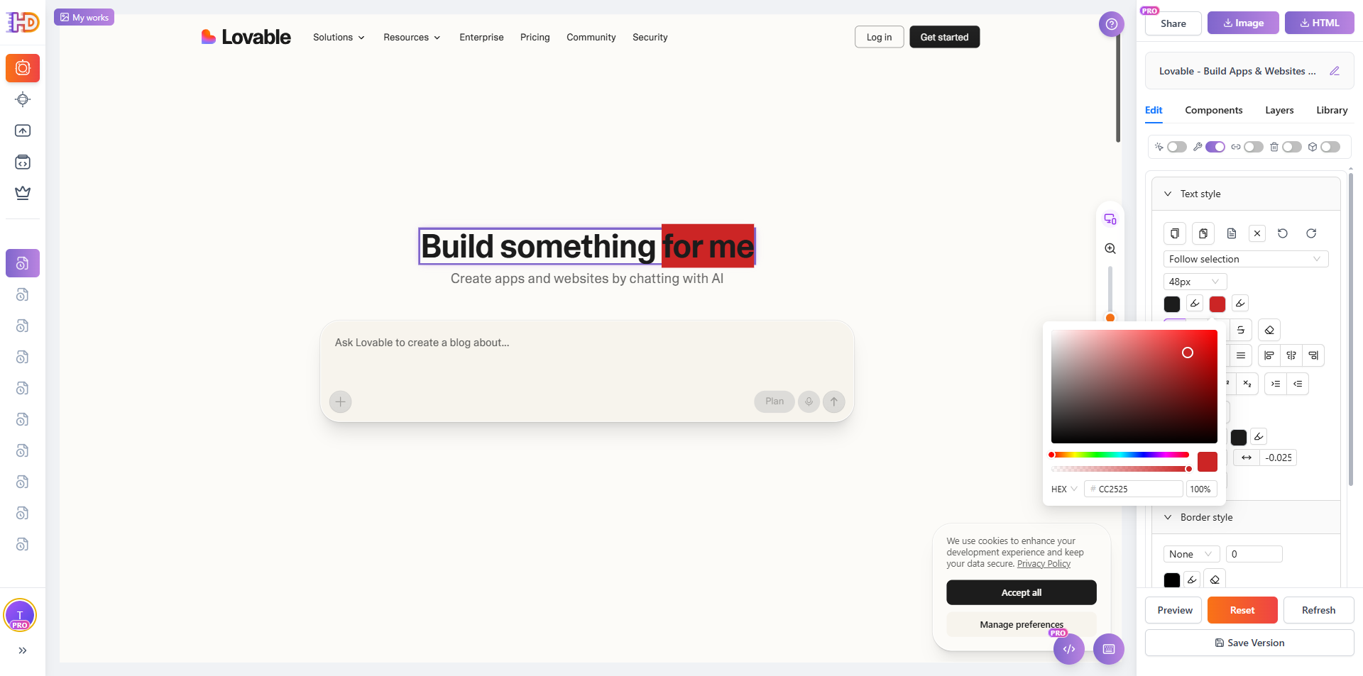 Überschrift bearbeiten und Text-Hintergrundfarbe ändern