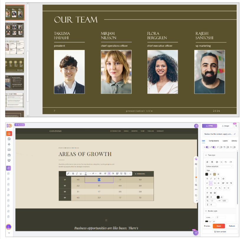 Comment transformer une présentation PPT en landing page HTML modifiable