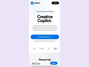 Nexus AI 行動新創現代清爽藍白 H5