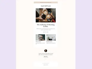 Beige Cálido Estilo de Vida Orgánico & Bienestar Rituales Diarios Email